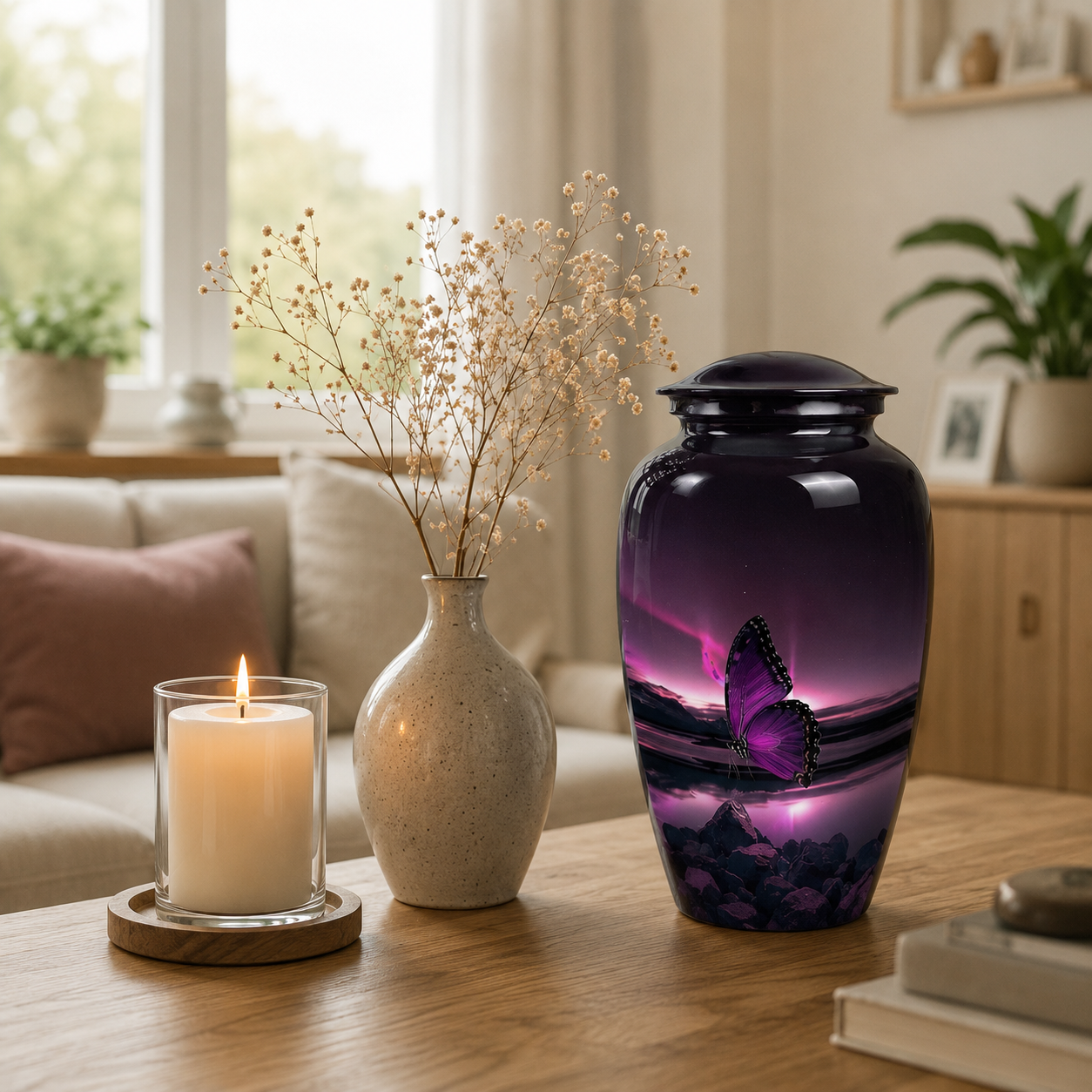 Urn 'Purple butterfly'