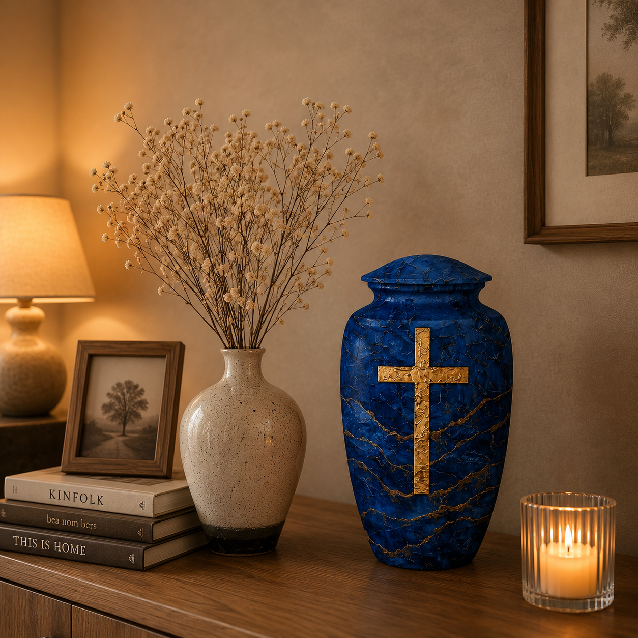 Urn 'Blue Cross'