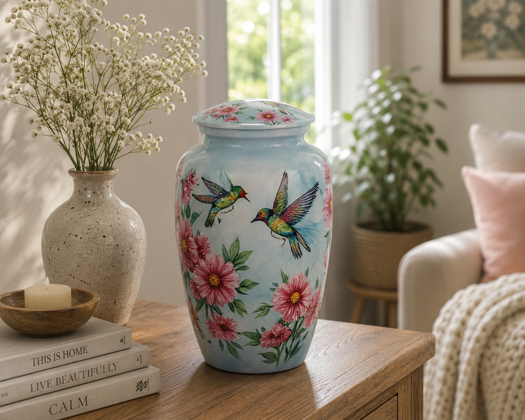 Urn 'Flower Birds'