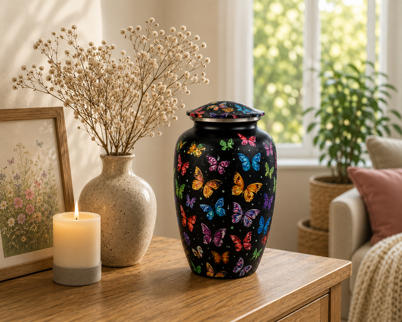 Urn 'Black Butterfly'