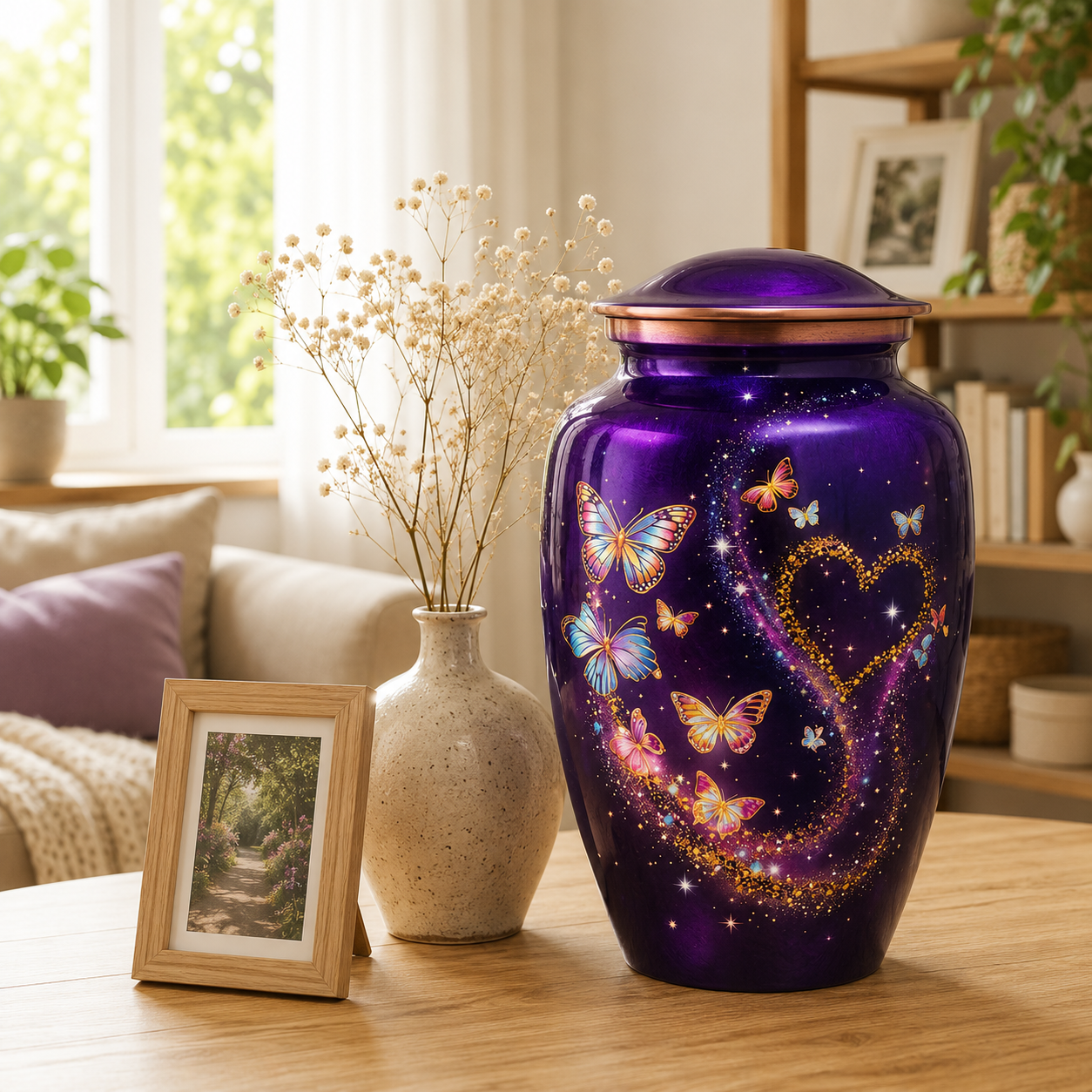 Urn 'The butterfly heart'