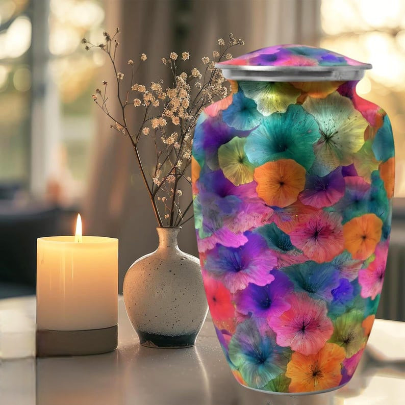 Urn 'Colourfull Flowers'