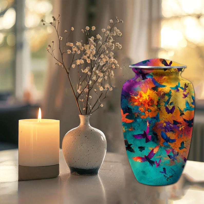 Urn 'Coulorfull Birds'