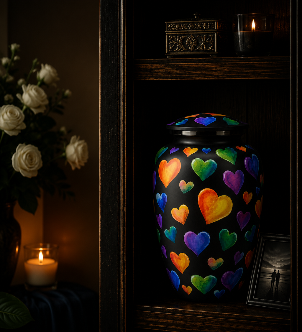 Urne „Black Hearts“
