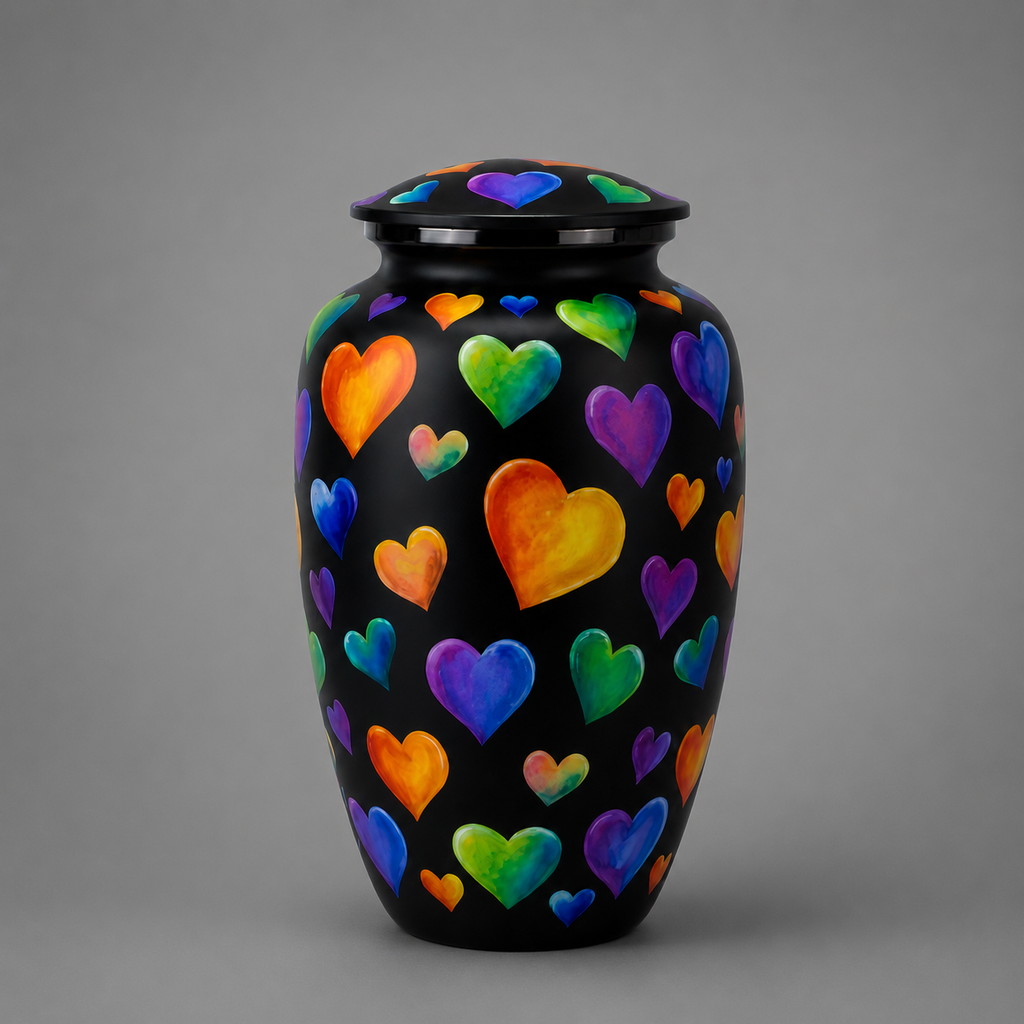 Urne „Black Hearts“