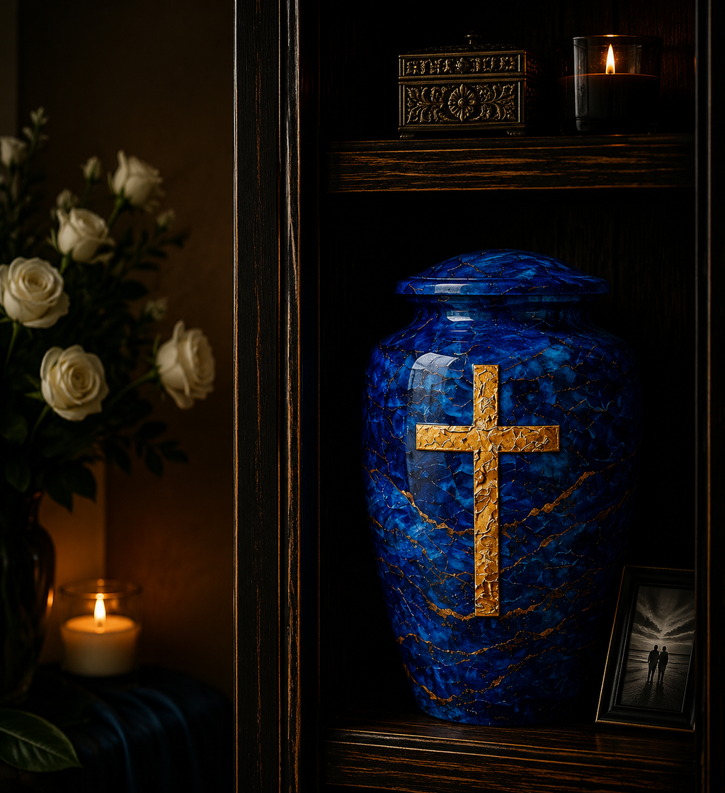 Urne 'Blaues Kreuz'