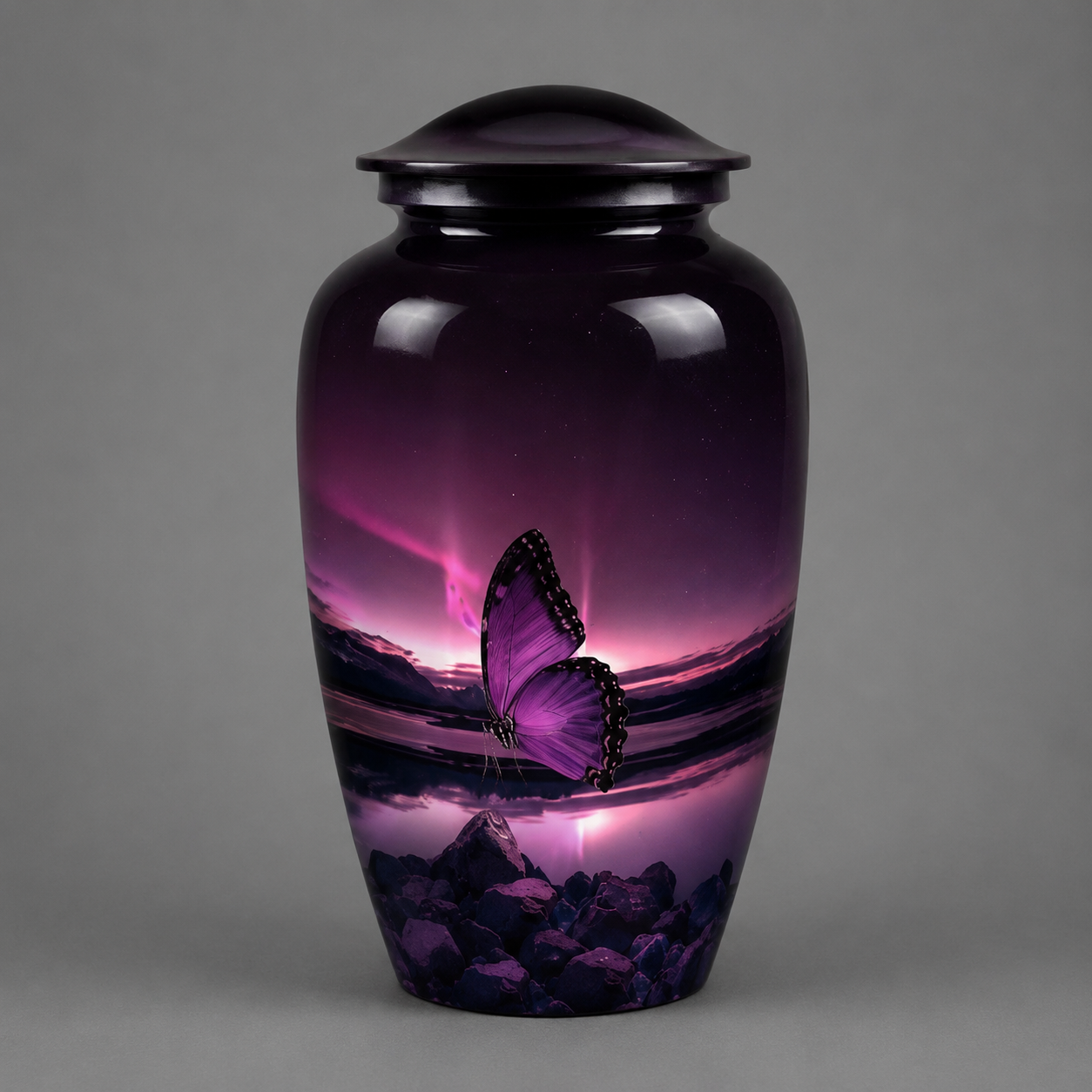 Urne „Lila Schmetterling“